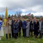 Family with flags
